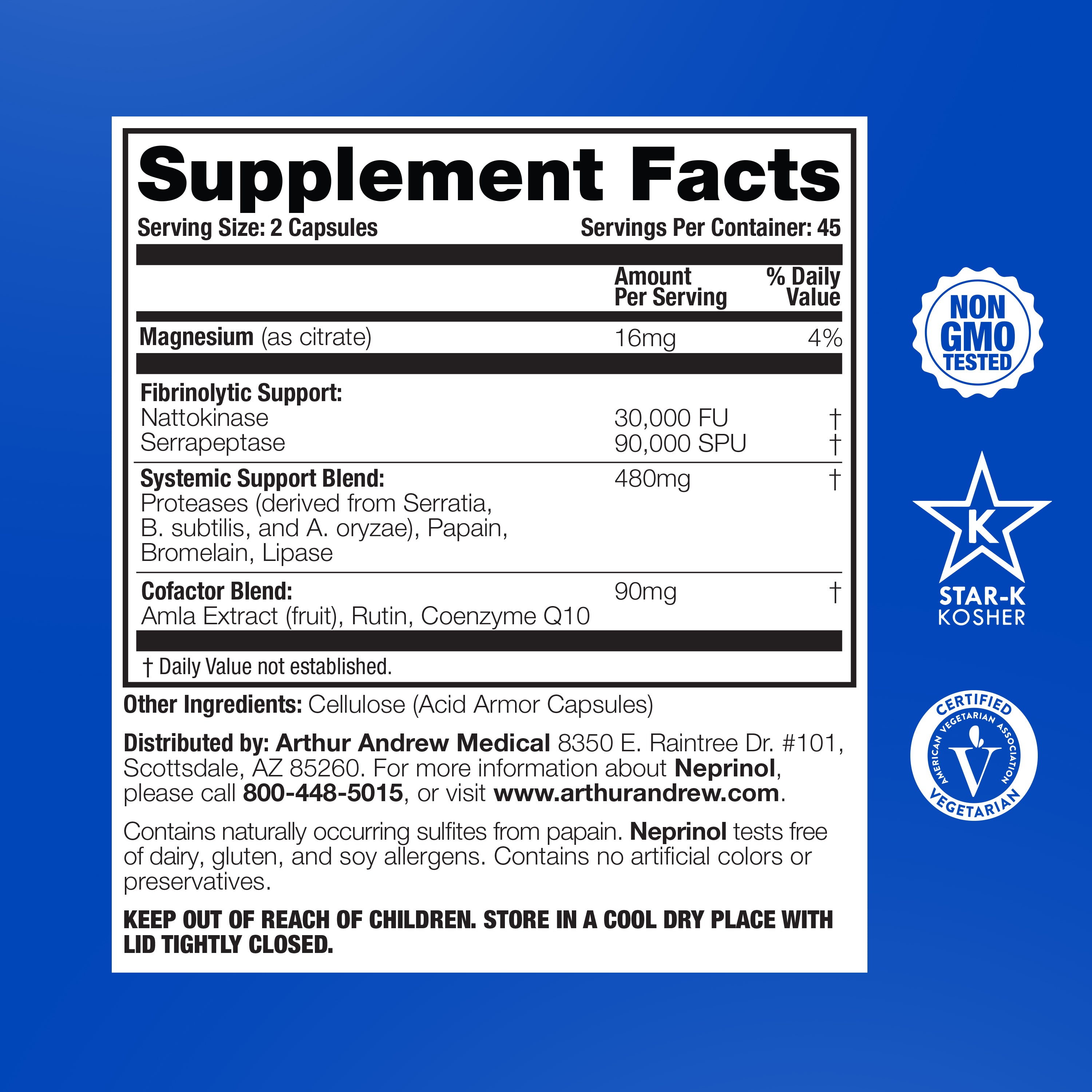 Neprinol AFD supplement facts