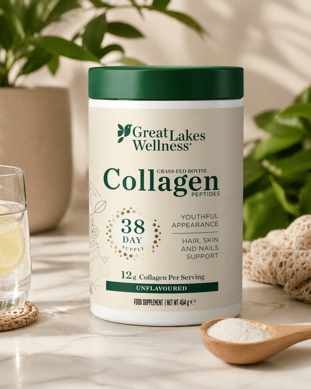 Great Lakes Wellness Collagen Peptides 454g – detail