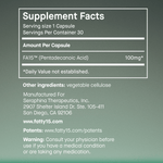 Fatty15 supplement facts panel